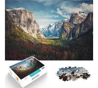 Puzzle per adulti da 1000 pezzi Viaggio nella natura di Yosemite Fatto di cartone per età pari o superiore a 14 anni Vacanza a casa: uccidere il tempo Idee regalo misurare：38x52cm