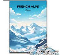 Puzzle per adulti da 1000 pezzi, viaggio sulle Alpi francesi, adatto per bambini dai 14 anni in su, giochi educativi per la casa, giocattoli fai da te, opere d'arte, regalo, 50x75cm