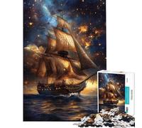 Puzzle per adulti da 1000 pezzi "Viaggio tra le vele stellate" gioco interattivo sfida impegnativa ideale come regalo per tutta la famiglia (dimensioni 38x26cm)