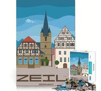 Puzzle per adulti da 1000 pezzi, viaggio verso la Terra, incastri perfetti, divertente gioco di concentrazione mentale, gioco casual, regalo di compleanno (38x52cm)