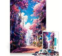Puzzle per adulti da 1000 pezzi,Viale dei Fiori,gioco a incastro perfetto,stimolante per la mente,gioco gratuito,scena natalizia (50x75cm)