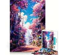 Puzzle per adulti da 1000 pezzi,Viale dei Fiori,Taglio preciso,Divertente gioco di logica,Gioco di abilità,Relax,Divertimento,Regalo di compleanno,Mente (38x52cm)