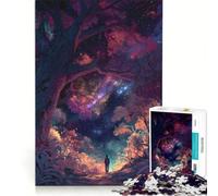Puzzle per adulti da 1000 pezzi "Viandante della foresta cosmica", gioco rilassante, ideale per passare il tempo durante le vacanze, un regalo perfetto per gli appassionati di videogiochi 38x26cm