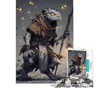 Puzzle per adulti da 1000 pezzi: Viandante lucertola con lanterna Sfida educativa per il divertimento in famiglia Giochi divertenti per ragazzi dai 14 anni in su (38x26cm)