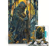 Puzzle per adulti da 1000 pezzi Viandante mistico in fiore antistress da assemblare compleanno e Natale 38x26cm