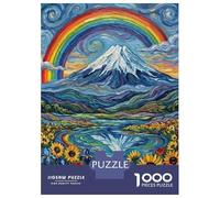Puzzle Per Adulti Da 1000 Pezzi Vibrant Mountain Landscape with Rainbow Puzzle Per Adulti Gioco Per Famiglie Vacanza A Casa Passatempo Regali Unici Per Compleanno E Natale 38x26cm/1000pcs