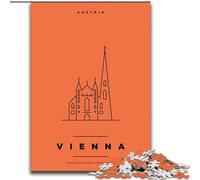 Puzzle per adulti da 1000 pezzi, Vienna, Austria, gioco a quiz, ideale come regalo per tutta la famiglia (26x38cm) 1000 pezzi