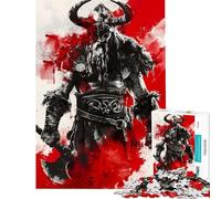 Puzzle per adulti da 1000 pezzi Viking Berserk gioco pratico di taglio di precisione compleanno e Natale (dimensioni 38x26cm)