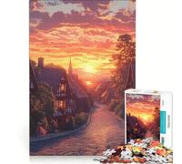 Puzzle per adulti da 1000 pezzi Villaggio al tramonto Gioco rilassante Ideale per passare il tempo durante le vacanze Ottimo regalo per gli appassionati di videogiochi 50x75cm