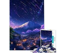 Puzzle per adulti da 1000 pezzi Villaggio nella Notte Stellata puzzle per ragazzi giochi rilassanti analisi e logica regali di Natale e compleanno (dimensioni 38x26cm)