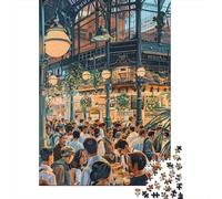 Puzzle Per Adulti Da 1000 Pezzi Vintage Market Scene-1 Puzzle Giochi Rilassanti Difficile Impegnativo Da Completare 52x38cm/1000pcs