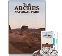 Puzzle per adulti da 1000 pezzi, visita al Parco nazionale degli Arches, aiuta il cervello ad allenarsi, giocattoli avvincenti per coltivare la pazienza, collezione di artisti, belle arti (75x50cm)