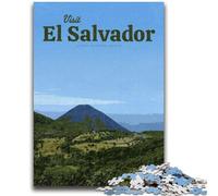 Puzzle per adulti da 1000 pezzi "Visita El Salvador per i 14 anni e oltre", interessanti regali per ridurre lo stress per amici e familiari (dimensioni 50x75cm)