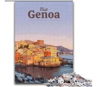 Puzzle per adulti da 1000 pezzi Visita Genova, giocattoli antistress, regali di compleanno unici per bambini dai 14 anni in su, 75x100cm
