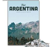 Puzzle per adulti da 1000 pezzi Visita l'Argentina, apprendimento educativo, ideale come regalo per tutta la famiglia, 26x38cm