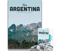 Puzzle per adulti da 1000 pezzi Visita l'Argentina, sfida difficile antistress, ogni pezzo è unico - gioco divertente e stimolante per tutta la famiglia (38x26cm)