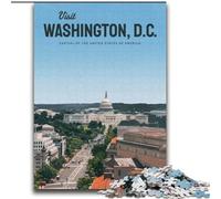 Puzzle per adulti da 1000 pezzi Visita Washington DC, apprendimento educativo, ideale come regalo per tutta la famiglia, 75x100cm