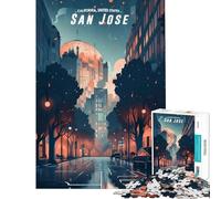 Puzzle per adulti da 1000 pezzi vista della città di San Jose gioco impossibile giocattolo educativo regalo di compleanno taglio di precisione (dimensioni 50x75cm)