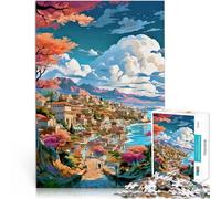 Puzzle per adulti da 1000 pezzi Vista panoramica della città di Atene Fatto di legno per e da 14 anni in su Giochi educativi per adulti e adolescenti Regalo di opere d'arte misurare:50x75cm