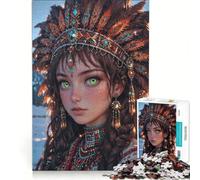 Puzzle per adulti da 1000 pezzi vivace fanciulla orientale gioco divertente rilassante per la mente per rafforzare l'amore tra le coppie 38x52cm