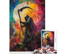 Puzzle per adulti da 1000 pezzi vividi con la danza del mietitore gioco per famiglie gara di velocità manuale attività divertenti da fare a casa (dimensioni 38x26cm)