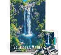 Puzzle per adulti da 1000 pezzi Voile De La Mariée Waterfall La Reunion giocattolo educativo difficile lista dei desideri con Babbo Natale 50x75cm