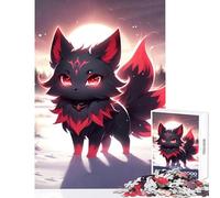 Puzzle per adulti da 1000 pezzi Volpe a nove code Giocattoli invernali antistress Ottimi regali e giocattoli Gioco rompicapo con poster abbinato e foglio di quiz Dimensioni 38x52cm