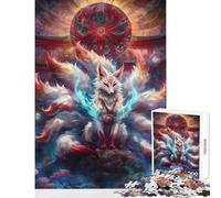 Puzzle per adulti da 1000 pezzi Volpe a nove code giocattolo educativo regalo per donne e uomini gioco rompicapo allena il cervello e le mani dimensioni 38x26cm