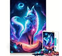 Puzzle per adulti da 1000 pezzi,Volpe celestiale eterea,taglio premium,gioco intelligente,giocattolo per stimolare la mente,divertimento e relax,regalo di Natale (38x52cm)