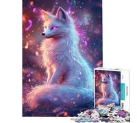 Puzzle per adulti da 1000 pezzi "Volpe Incantata" con effetto fosforescente gioco educativo per tutta la famiglia 50x75cm