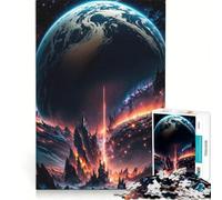 Puzzle per adulti da 1000 pezzi Vulcano e Terra gioco rompicapo per divertimento in famiglia per rafforzare l'amore tra le coppie 38x26cm