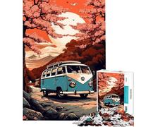 Puzzle per adulti da 1000 pezzi VW Transporter T Retro Puzzle da 1000 pezzi Giocattolo Decorazione da parete per divertimento in famiglia Compleanno (38x52cm)
