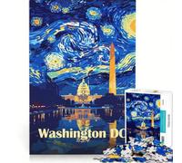Puzzle per adulti da 1000 pezzi Washington DC Notte stellata gioco pratico ideale per le vacanze a casa per passare il tempo e rafforzare l'amore tra le coppie 50x75cm