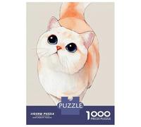 Puzzle Per Adulti Da 1000 Pezzi Watercolor Cat with Big Blue Eyes Puzzle Gioco Rompicapo Per Divertimento in Famiglia Interazione Genitore-figlio 70x50cm/1000pcs