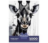 Puzzle Per Adulti Da 1000 Pezzi Watercolor Painted Giraffe Puzzle Giochi Rilassanti Decorazione Perfetta Regali Unici Per Compleanno E Natale 38x26cm/1000pcs