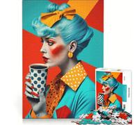 Puzzle per adulti da 1000 pezzi We Love Coffee - Gioco impossibile - Vacanza a casa - Per ammazzare il tempo compleanno e Natale 38x52cm