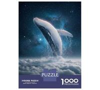 Puzzle Per Adulti Da 1000 Pezzi Whale Breaching through Clouds Into Space Puzzle Per Adulti Giochi Rilassanti Vacanza A Casa Passatempo Regali Unici Per Compleanno E Natale 52x38cm/1000pcs
