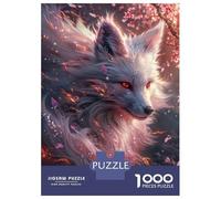 Puzzle Per Adulti Da 1000 Pezzi White Kitsune Fox Head Puzzle Per Adulti Giochi Per Famiglie Per Divertimento in Famiglia Regali Unici Per Compleanno E Natale 70x50cm/1000pcs