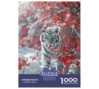 Puzzle Per Adulti Da 1000 Pezzi White Tiger Snowy Forest Puzzle Per Adulti Gioco Pratico Decorazione Perfetta Attività Divertenti A Casa 38x26cm/1000pcs