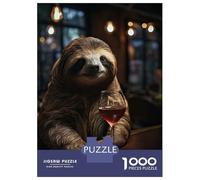 Puzzle Per Adulti Da 1000 Pezzi Wine Sloth Portrait Puzzle Per Adulti Gioco Pratico Difficile Difficile Regali Unici Per Compleanno E Natale 52x38cm/1000pcs