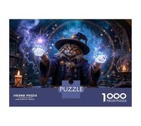 Puzzle Per Adulti Da 1000 Pezzi Wizard Cat Casting Magic Puzzle Per Adulti Gioco Per Famiglie Migliora La Memoria Interazione Genitore-figlio 70x50cm/1000pcs