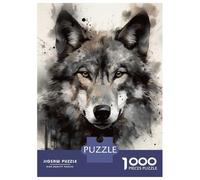 Puzzle Per Adulti Da 1000 Pezzi Wolf Beauty Watercolor Puzzle Per Adulti Giochi Rilassanti Difficili Ottimo Regalo Per I Giocatori 38x26cm/1000pcs