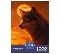 Puzzle Per Adulti Da 1000 Pezzi Wolf Moon Glow Puzzle Per Adolescenti Giochi Per Famiglie Assemblaggio Di Modelli Attività Divertenti A Casa 52x38cm/1000pcs