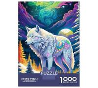 Puzzle Per Adulti Da 1000 Pezzi Wolf Winter Landscape Puzzle Per Adulti Giochi Rilassanti Sfida Difficile Attività Divertenti A Casa 38x26cm/1000pcs