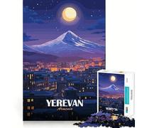 Puzzle per adulti da 1000 pezzi, Yerevan, Armenia, Paesaggio notturno, Gioco di precisione, Giocattolo stimolante per la mente, Gioco libero, Regalo di compleanno, Regalo per la mente (38x26cm)