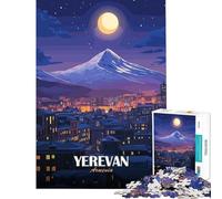 Puzzle per adulti da 1000 pezzi Yerevan Armenia paesaggio notturno gioco intellettuale rilassante corsa di velocità manuale ottimo regalo per gli amanti dei giochi (dimensioni 38x52cm)