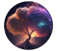 Puzzle per adulti da 1000 pezzi Yggdrasil L'albero della vita. Puzzle rotondi da 1000 pezzi per feste, compleanni e serate di giochi in famiglia (dimensioni 67,5x67,5 cm).
