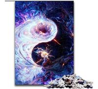 Puzzle per adulti da 1000 pezzi, Yin e Yang, in legno, regalo perfetto per bambini dai 14 anni in su, 50x75cm, rompicapo stimolante, giocattolo rilassante per adolescenti