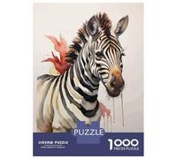 Puzzle Per Adulti Da 1000 Pezzi Zebra Abstract Watercolor Puzzle Per Adulti Gioco Rompicapo Regali Per Donne Attività Divertenti A Casa 52x38cm/1000pcs