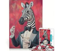 Puzzle per adulti da 1000 pezzi: Zebra Direttore del Caos Gioco rompicapo Divertimento per tutta la famiglia Per rafforzare l'amore tra le coppie 38x52cm
